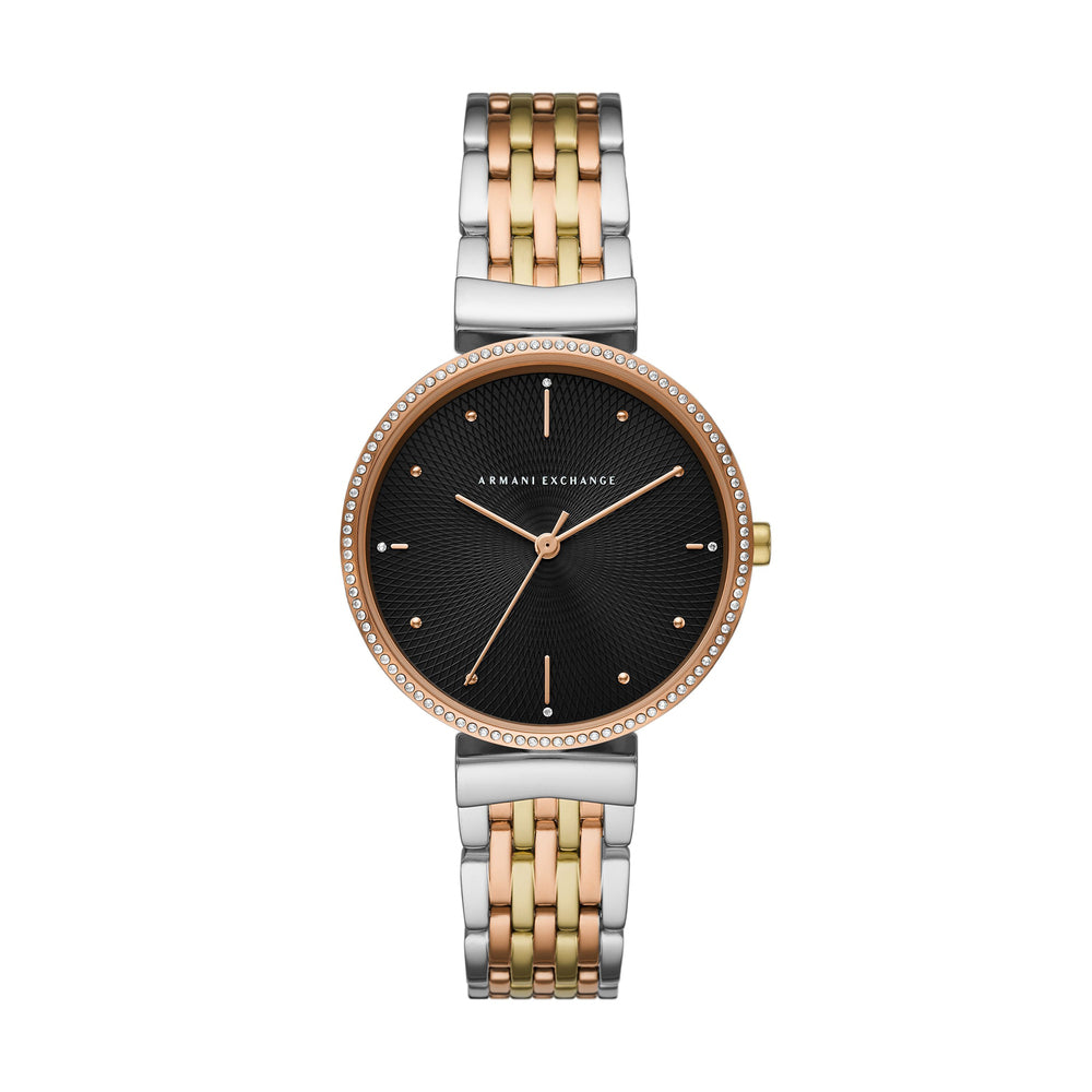 Three-Hand Tri-Tone Stainless Steel Watch