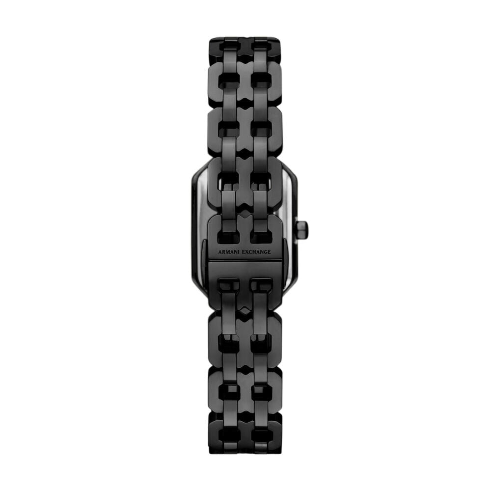 Two-Hand Black Stainless Steel Watch