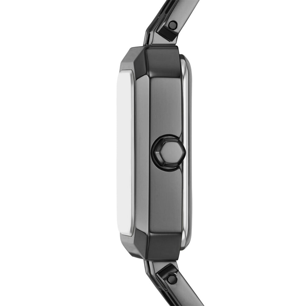 Two-Hand Gunmetal Stainless Steel Watch