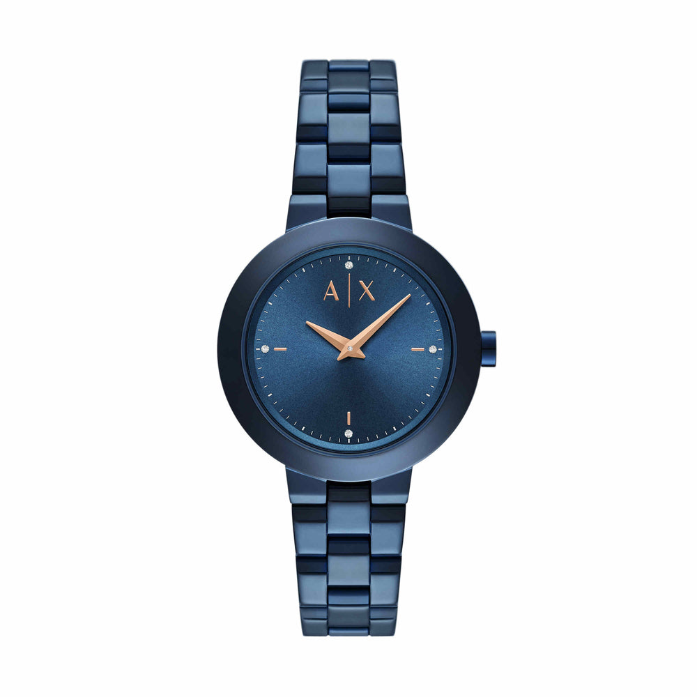 Two-Hand Ocean Blue Stainless Steel Watch