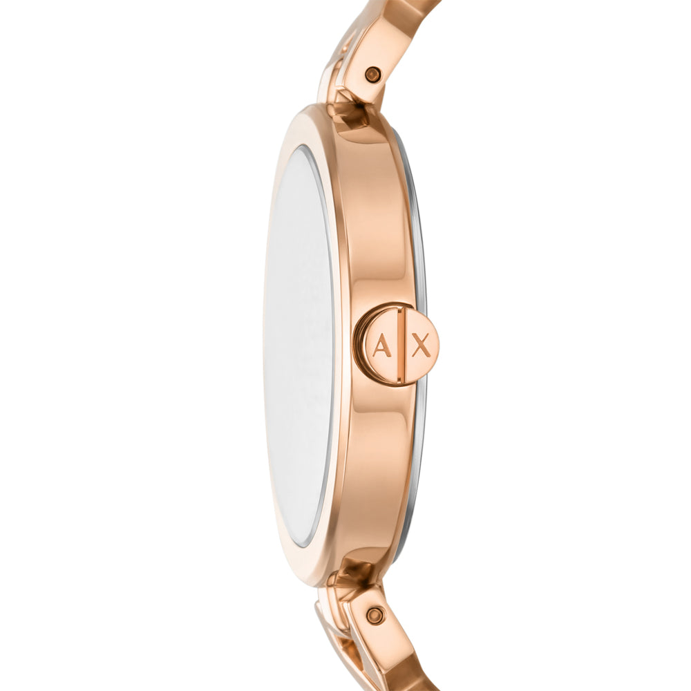 Two-Hand Rose Gold-Tone Stainless Steel Watch