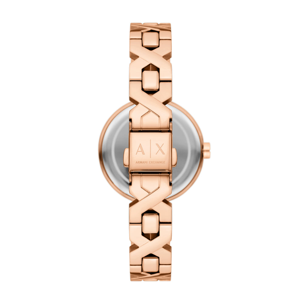 Two-Hand Rose Gold-Tone Stainless Steel Watch