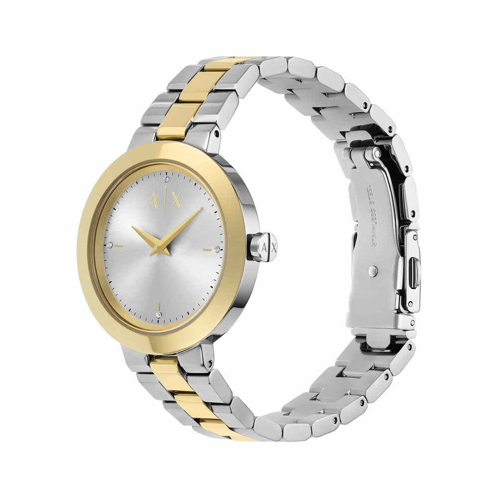 Two-Hand Two-Tone Stainless Steel Watch