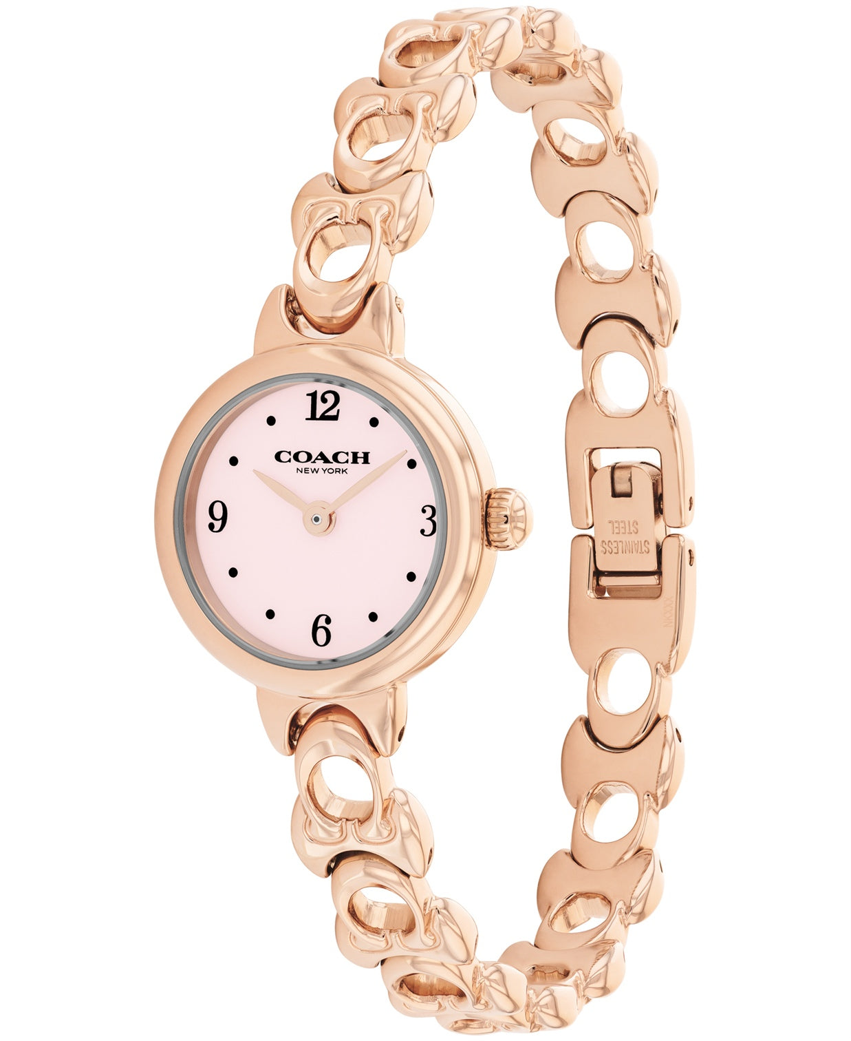 Iris Women Quartz Pink Dial Analog Stainless Steel Watch