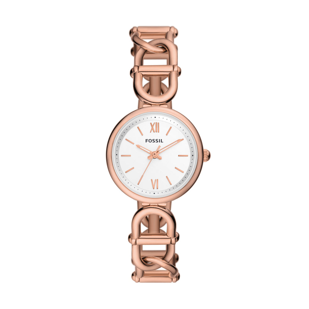 Carlie Three-Hand Rose Gold-Tone