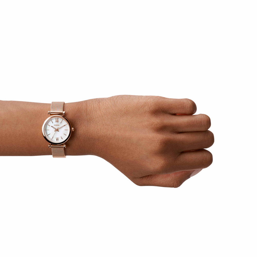 Carlie Three-Hand Rose Gold-Tone