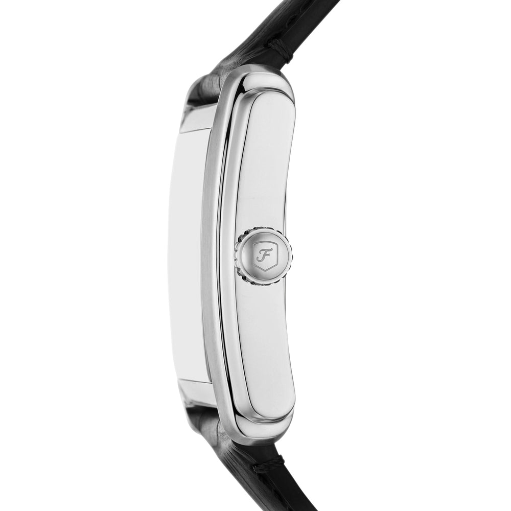 Carraway Three-Hand Black Croco