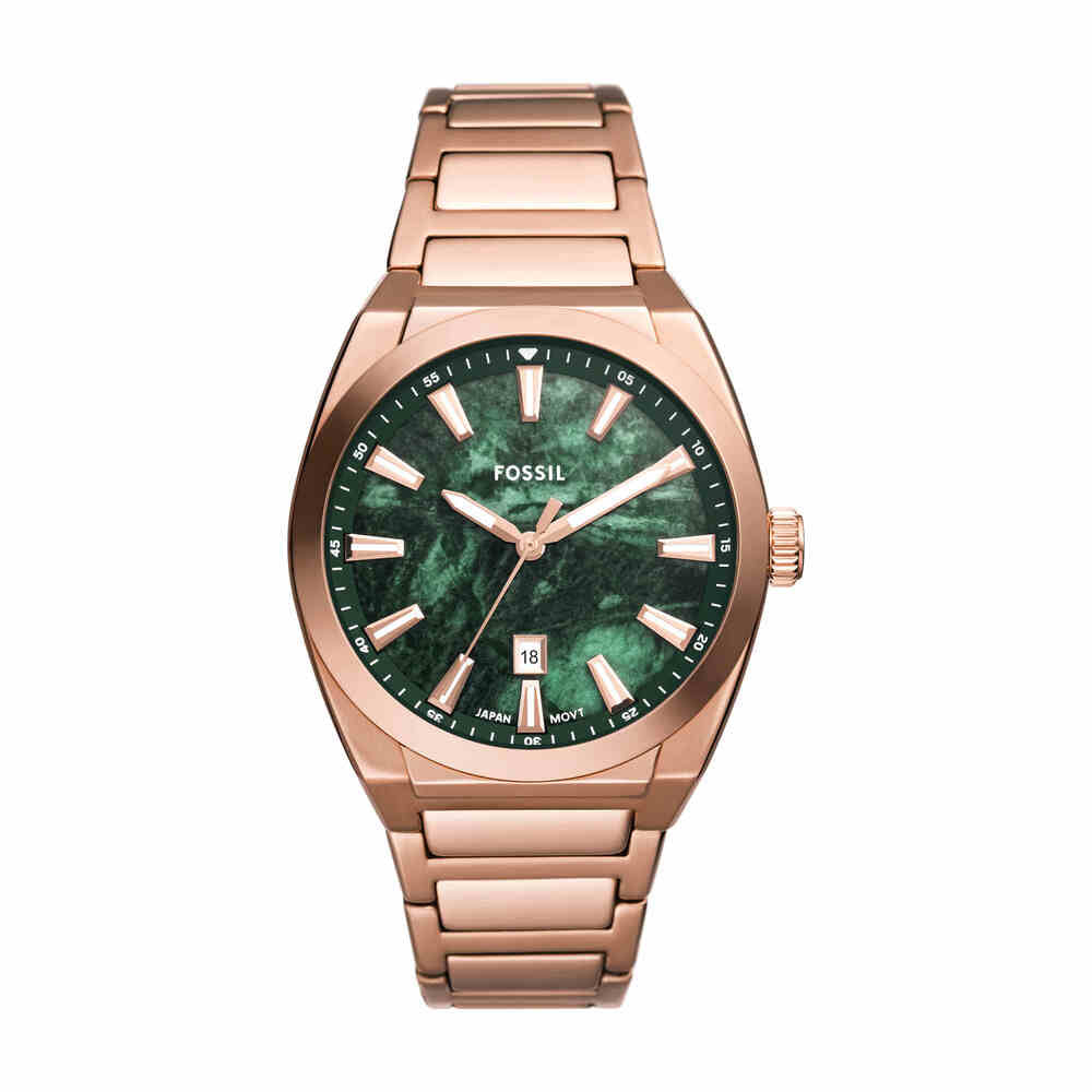 Everett Three-Hand Date Rose Gold-Tone