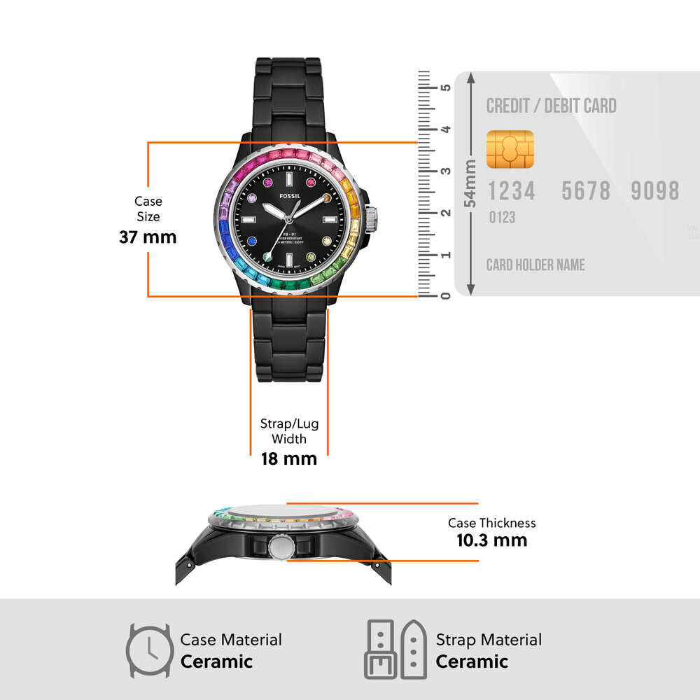 FB-01 Three-Hand Black Ceramic