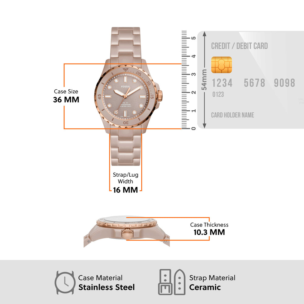 Fb-01 Women Quartz Brown