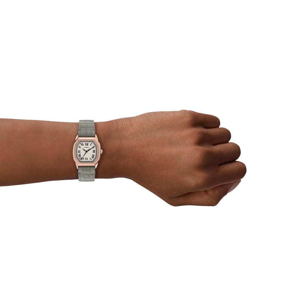 Harlow Three-Hand Gray Croco