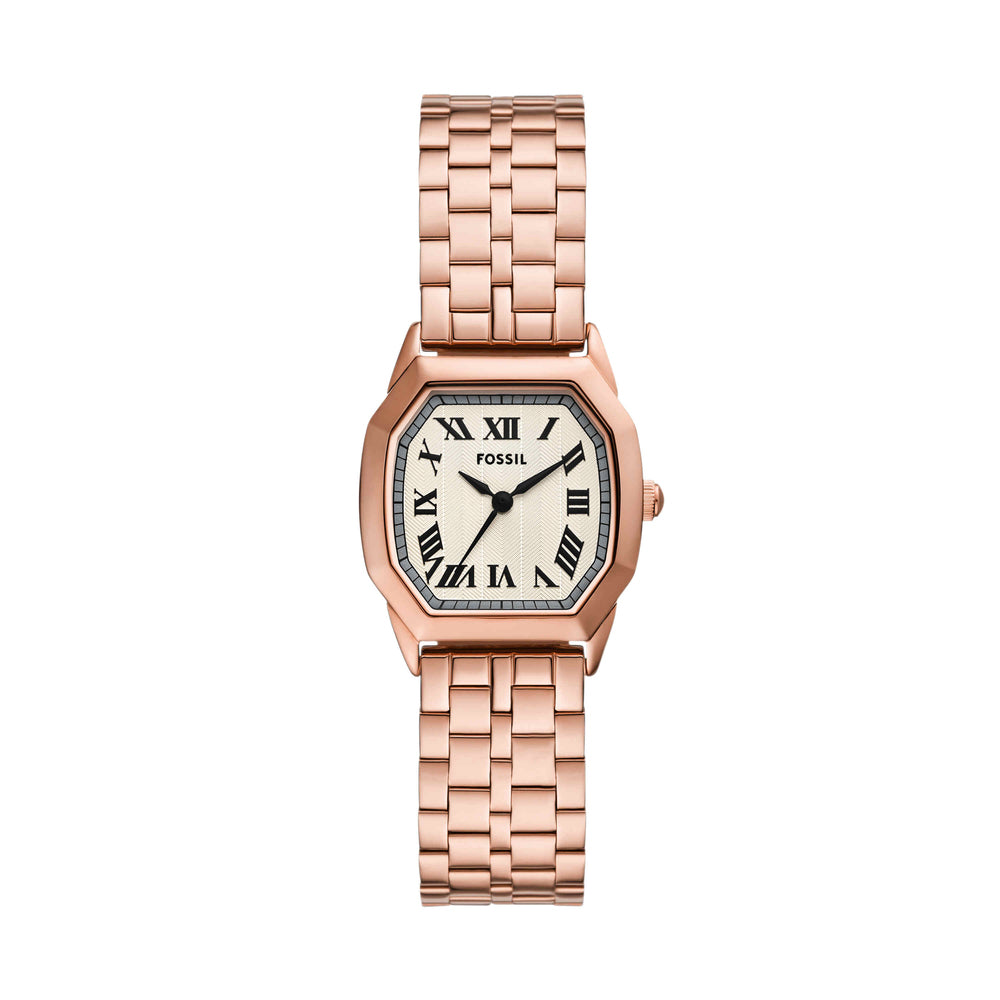 Harlow Three-Hand Rose Gold-Tone