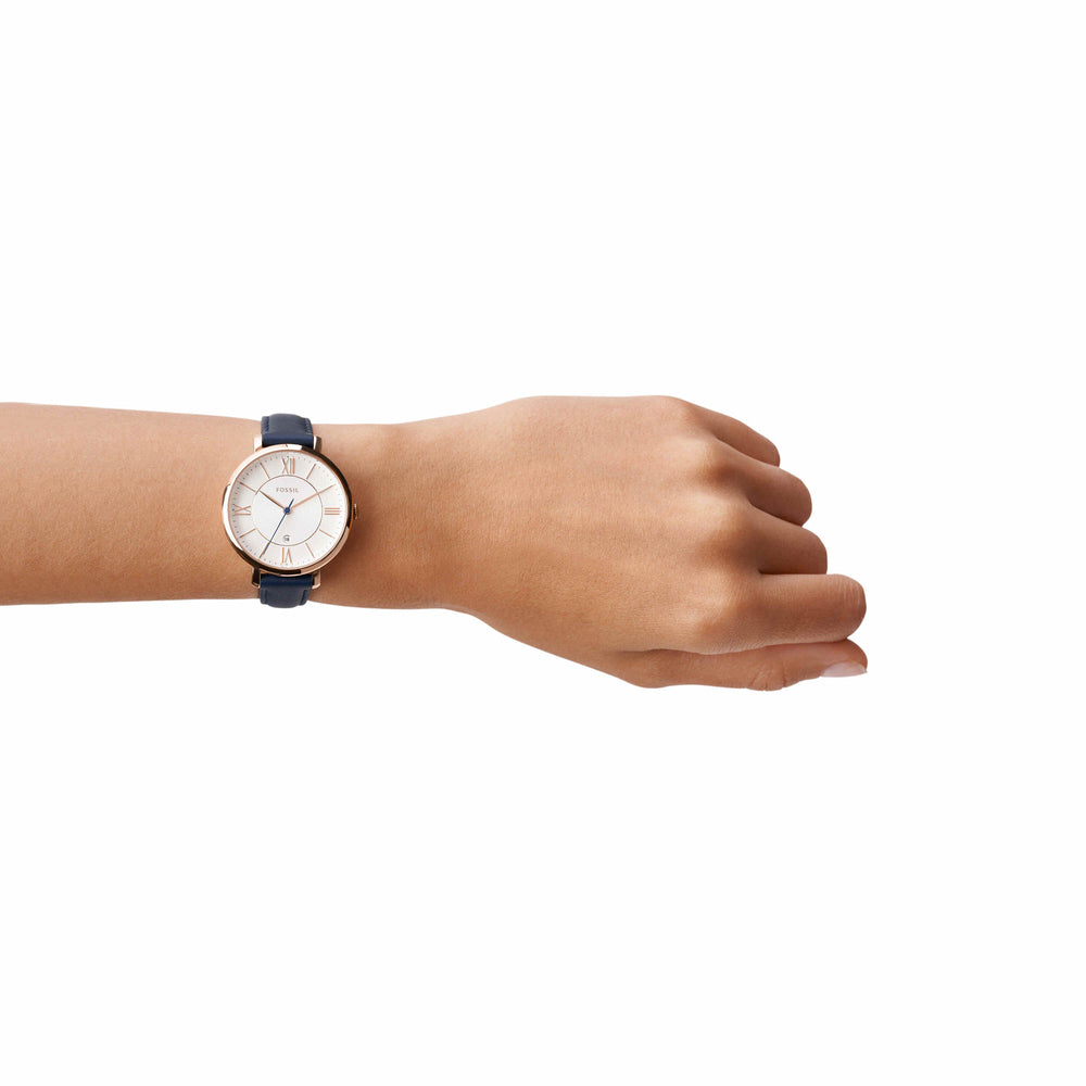 Jacqueline Navy Leather