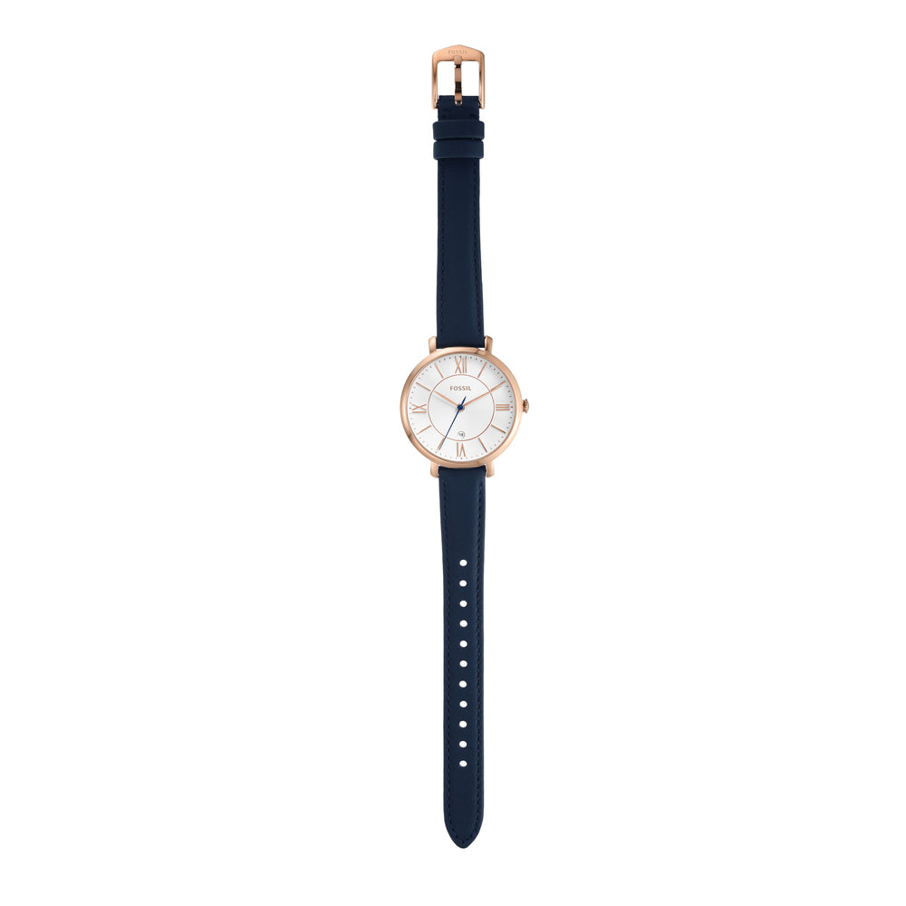 Jacqueline Navy Leather