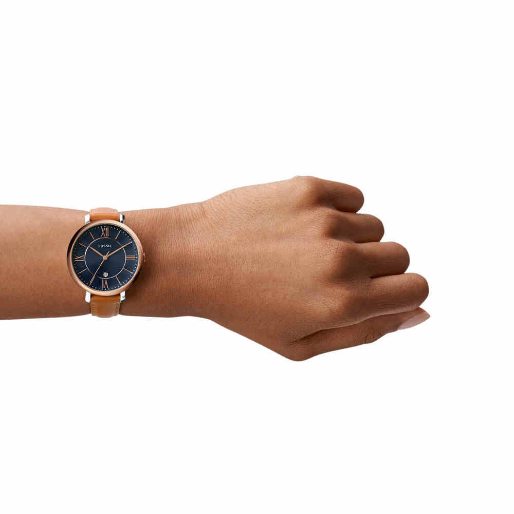 Jacqueline Three-Hand Date Luggage Leather