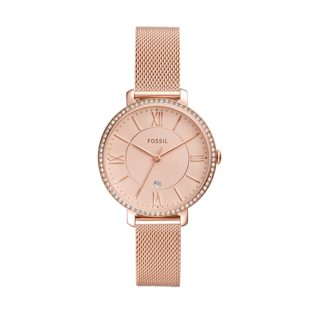 Jacqueline Three-Hand Date Rose Gold-Tone