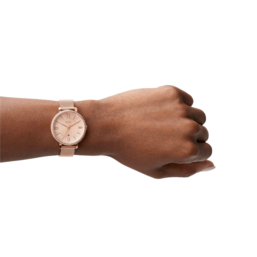 Jacqueline Three-Hand Date Rose Gold-Tone