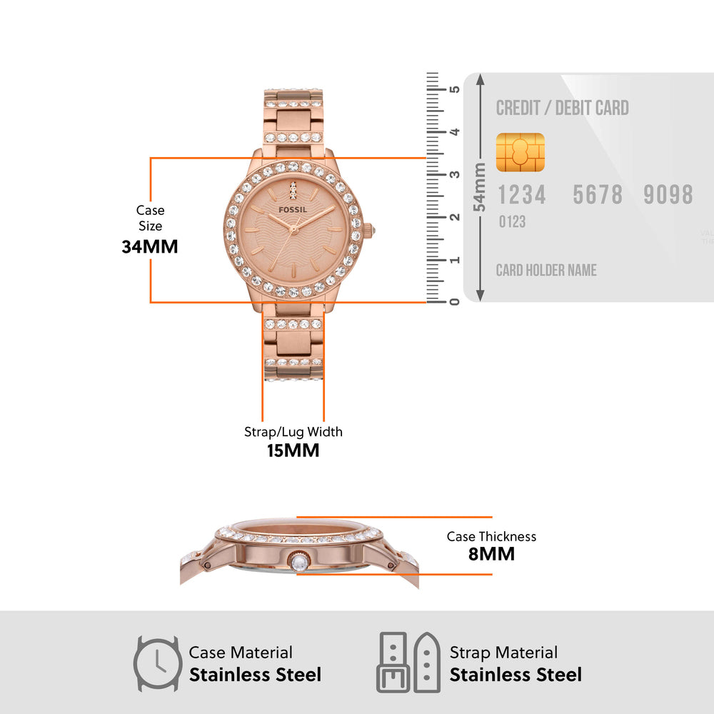 Jesse Three-Hand Day-Date Rose Gold-Tone