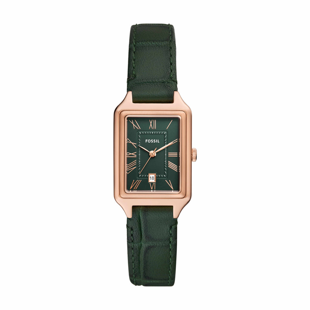 Raquel Three-Hand Date Green Croco LiteHide™