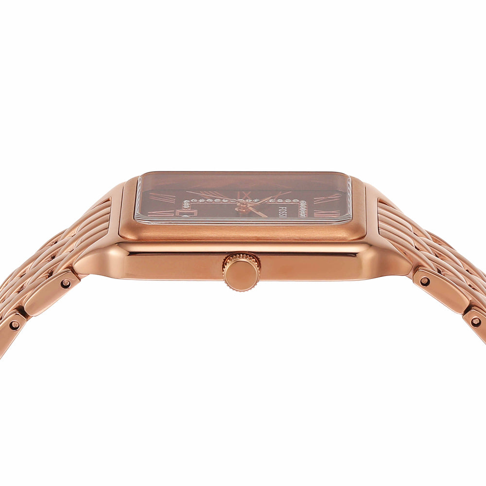 Raquel Three-Hand Date Rose Gold-Tone