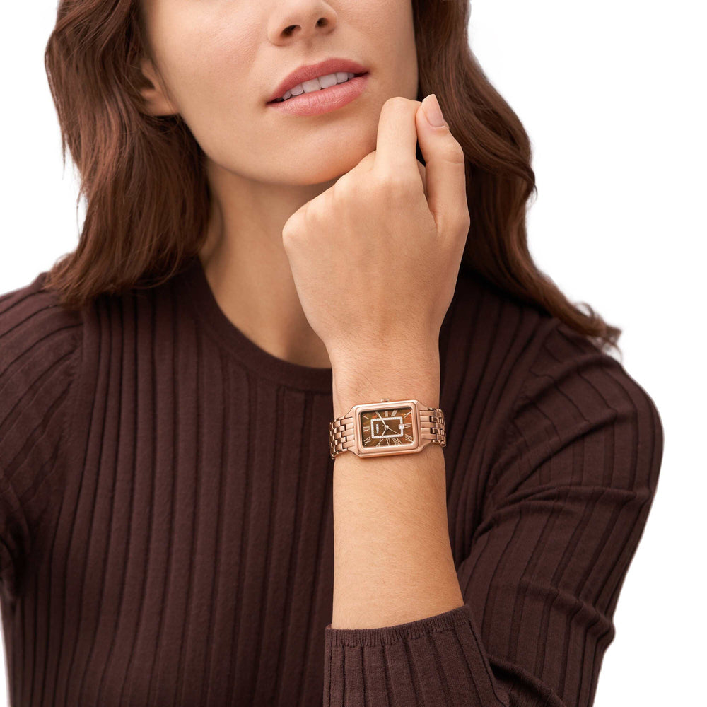 Raquel Three-Hand Date Rose Gold-Tone