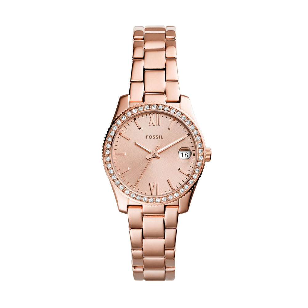 Scarlette Mini Three-Hand Date Rose Gold-Tone