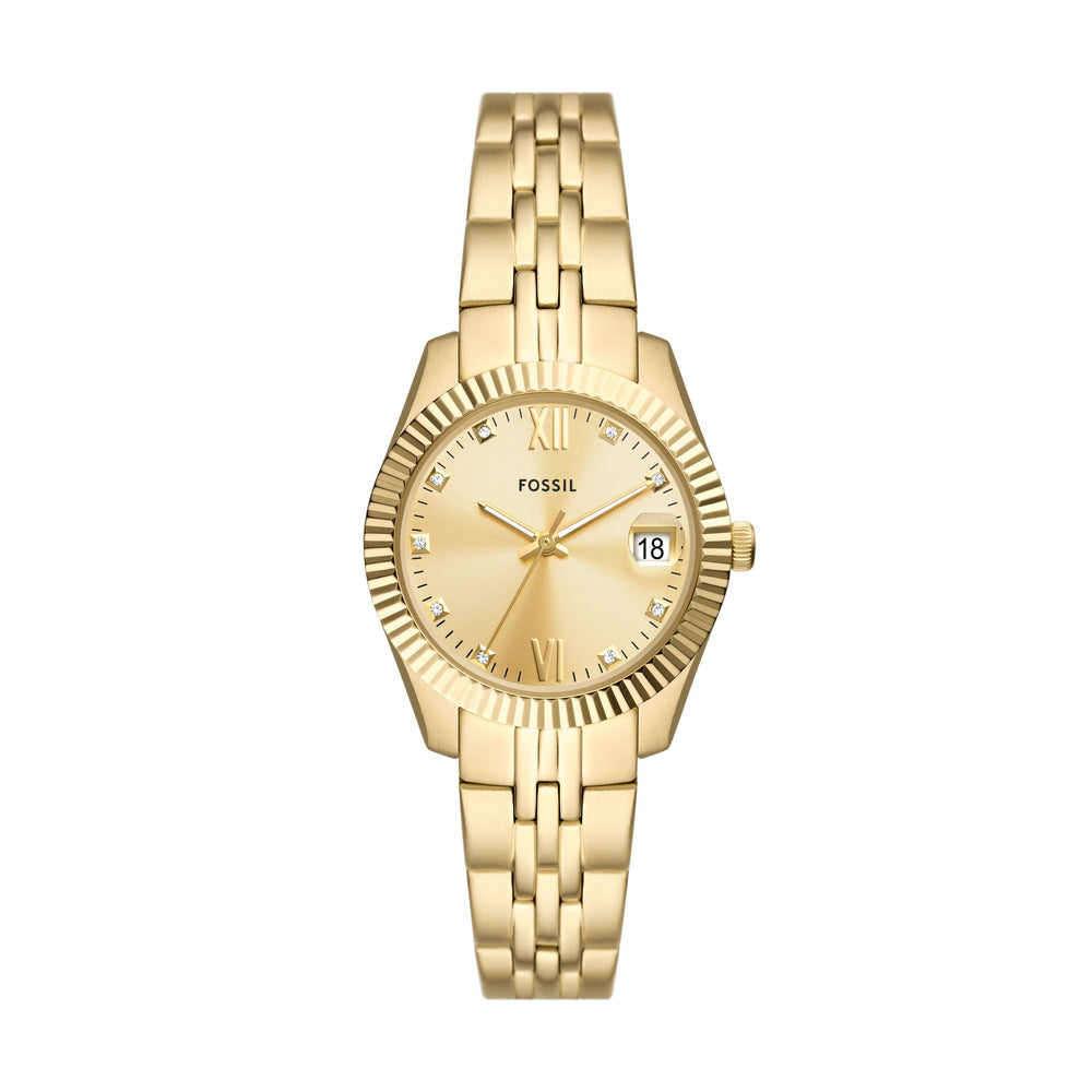 Scarlette Three-Hand Date Gold-Tone