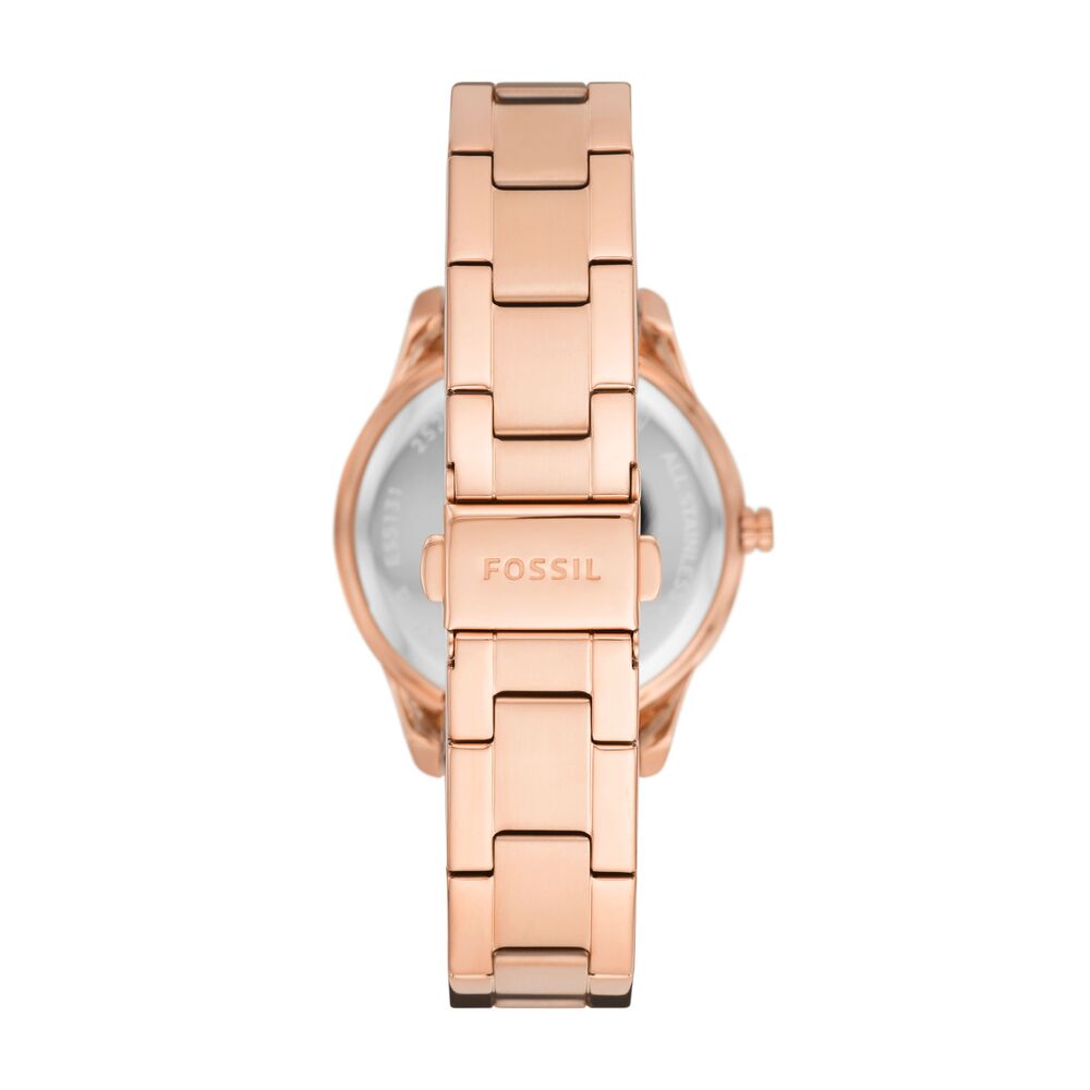 Stella Three-Hand Date Rose Gold-Tone