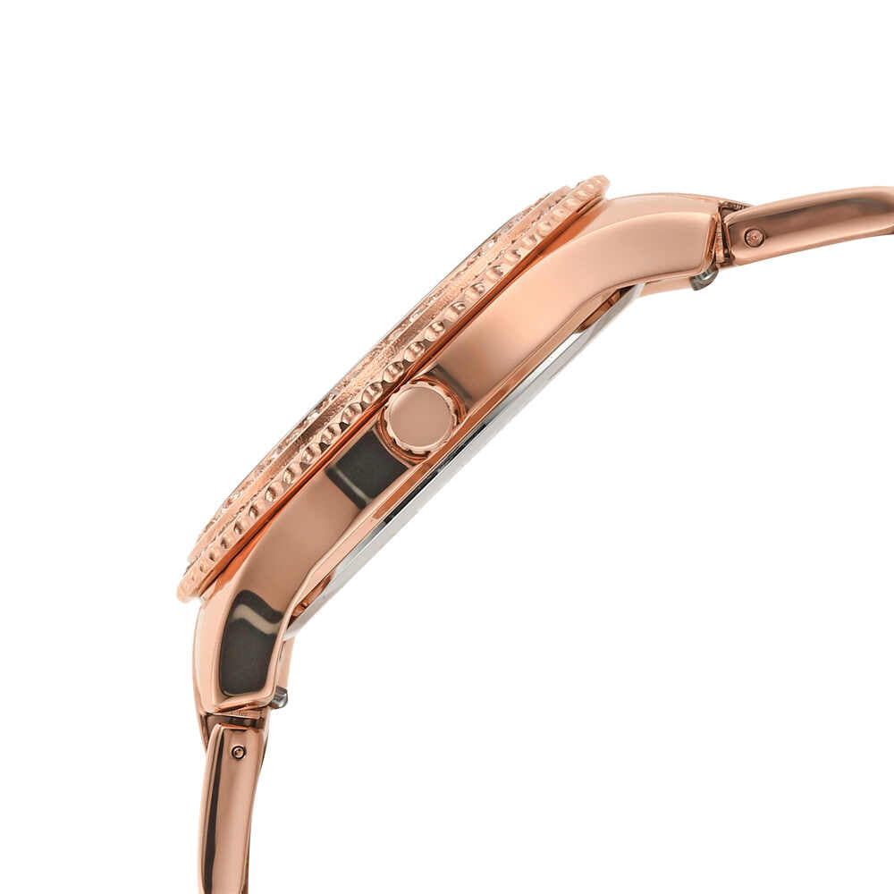 Stella Three-Hand Date Rose Gold-Tone