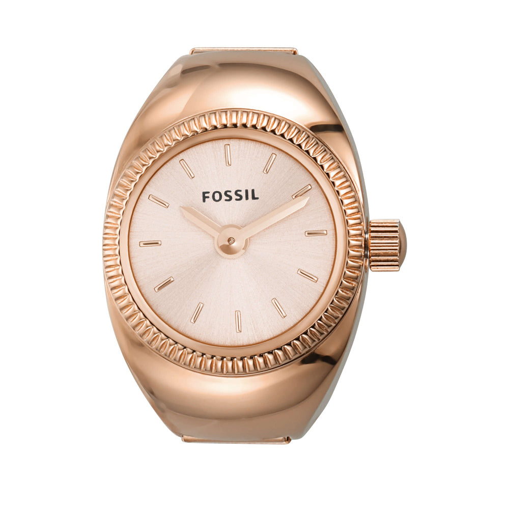 Watch Ring Two-Hand Rose Gold-Tone