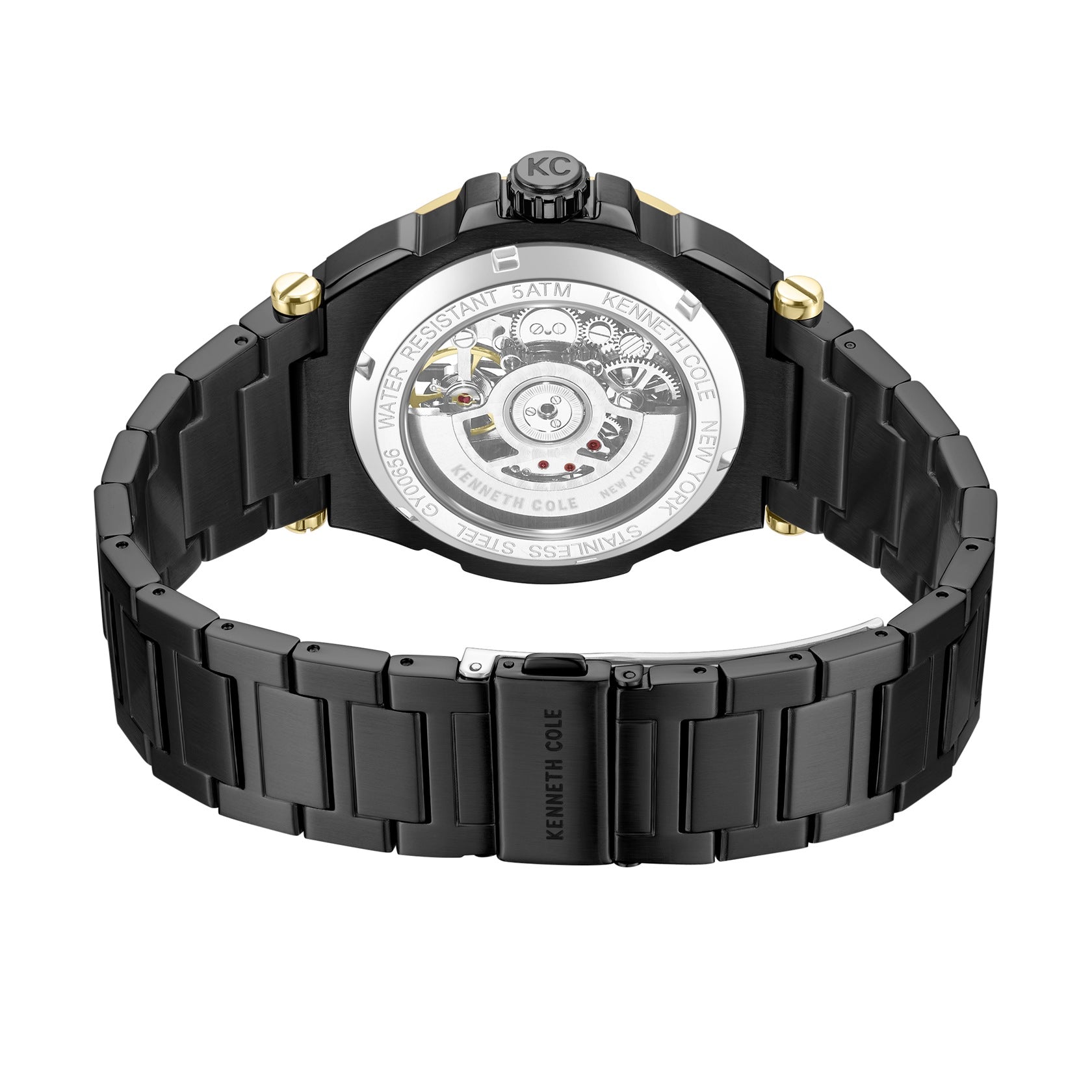Black Round Dial Stainless Steel Strap Watch
