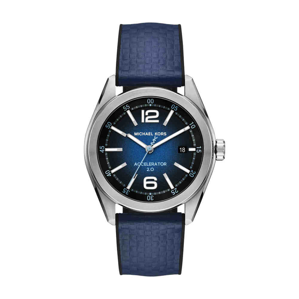 Accelerator 2.0 Three-Hand Date Blue Nylon and Silicone Watch