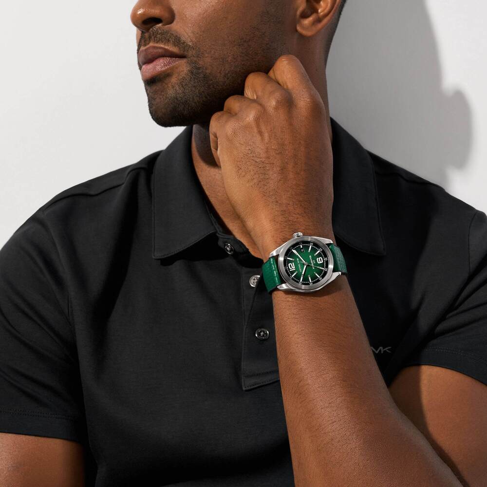 Accelerator 2.0 Three-Hand Date Green Nylon and Silicone Watch