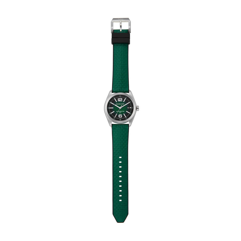 Accelerator 2.0 Three-Hand Date Green Nylon and Silicone Watch