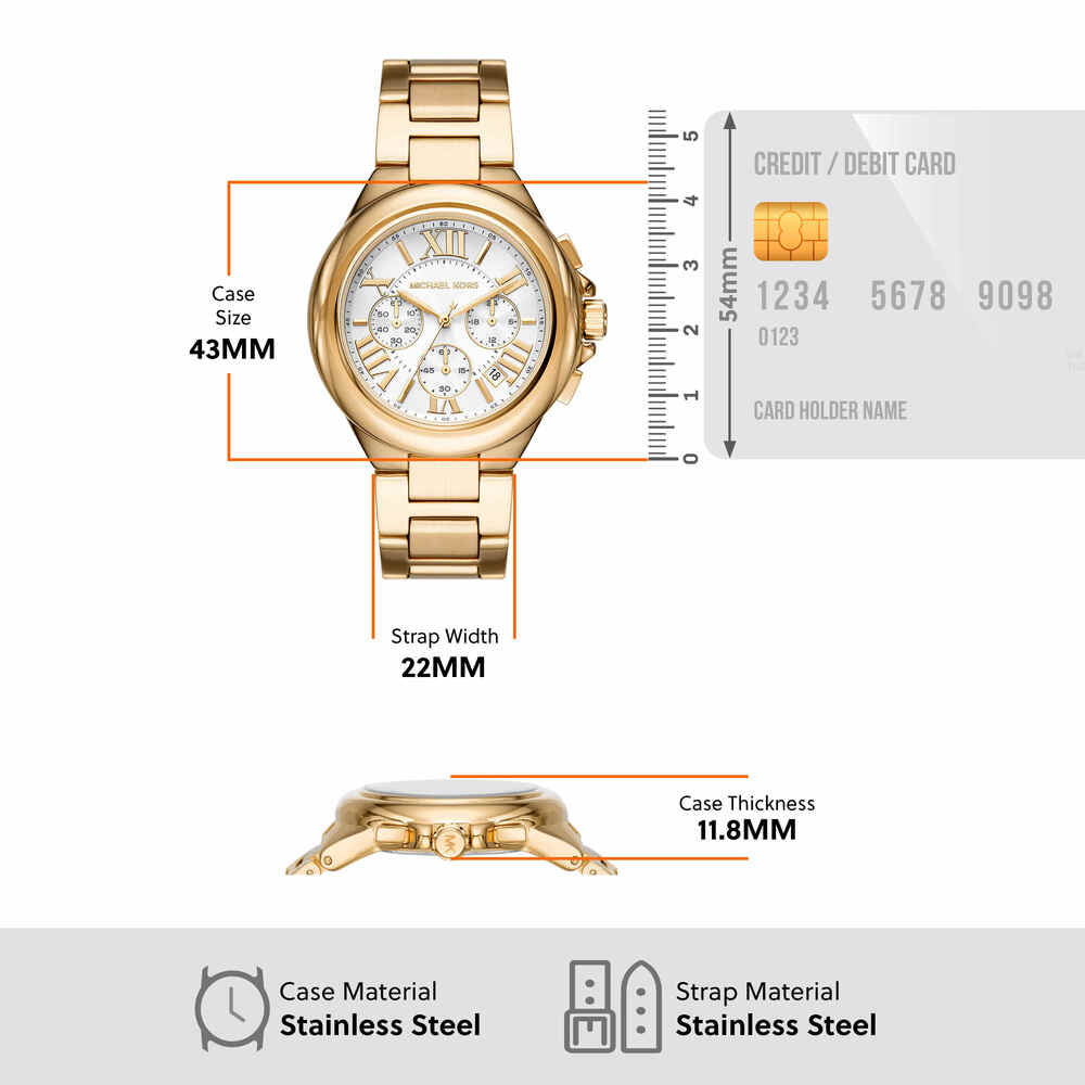 Camille Women Quartz White Dial Chronograph Stainless Steel Watch