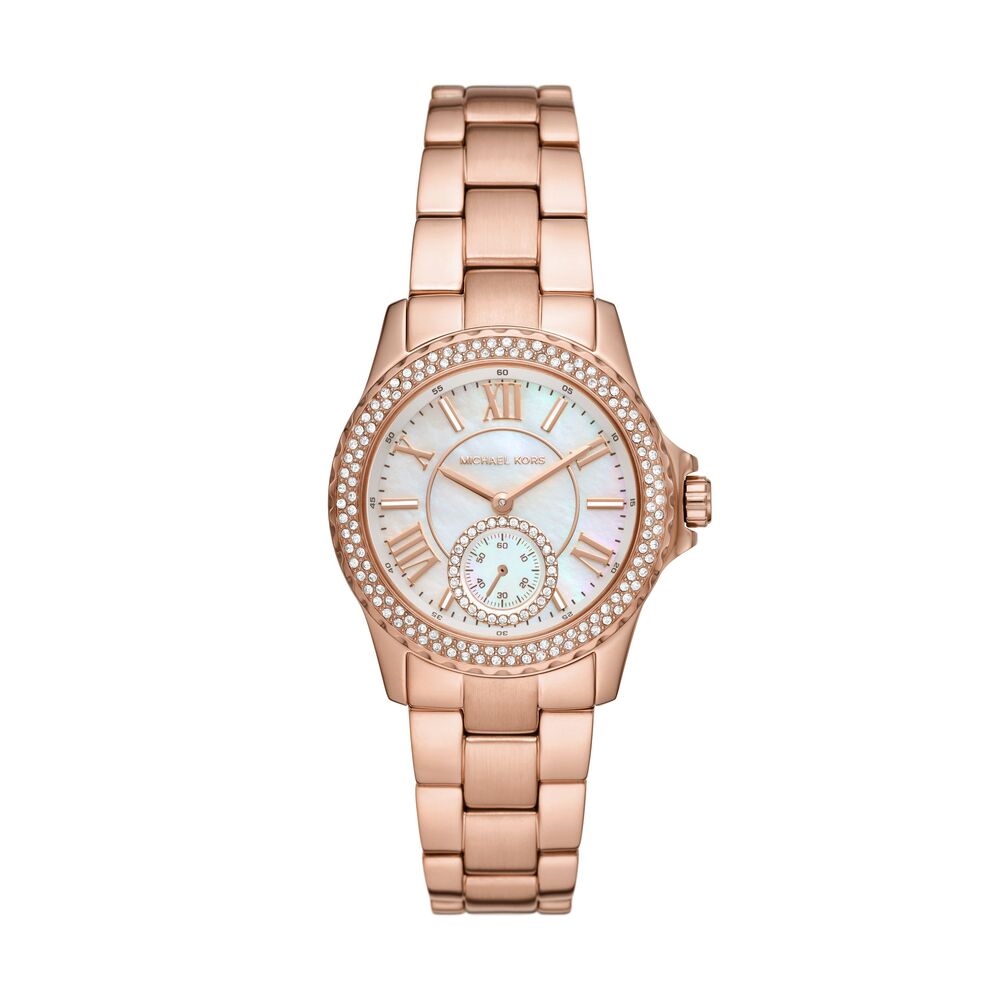 Everest Three-Hand Rose Gold-Tone Stainless Steel Watch