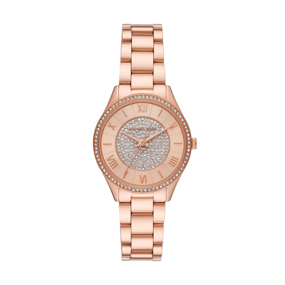 Lauryn Three-Hand Rose Gold-Tone Stainless Steel Watch