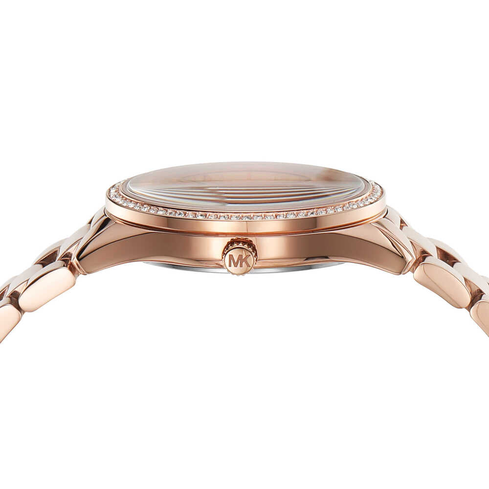 Lauryn Three-Hand Rose Gold-Tone Stainless Steel Watch