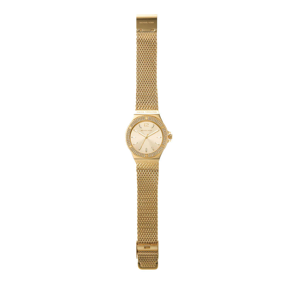 Lennox Three-Hand Gold-Tone Stainless Steel Mesh Watch