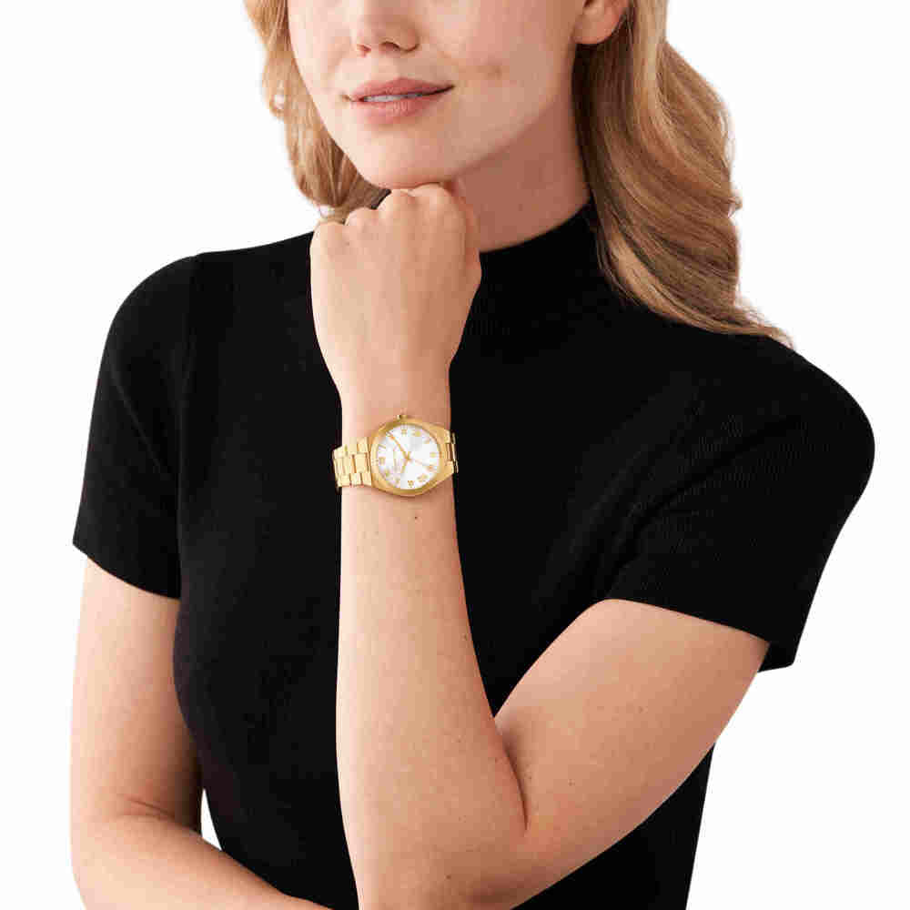 Lennox Three-Hand Gold-Tone Stainless Steel Watch