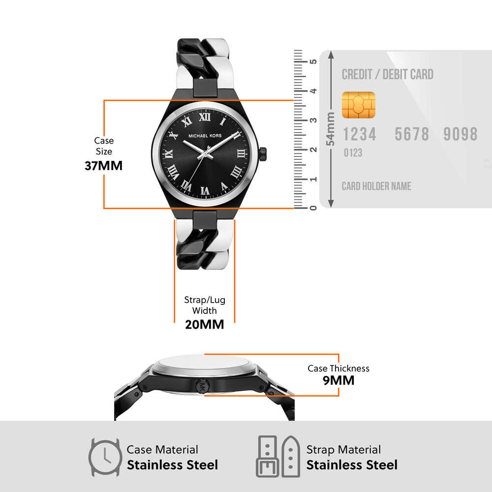 Lennox Three-Hand Stainless Steel Watch