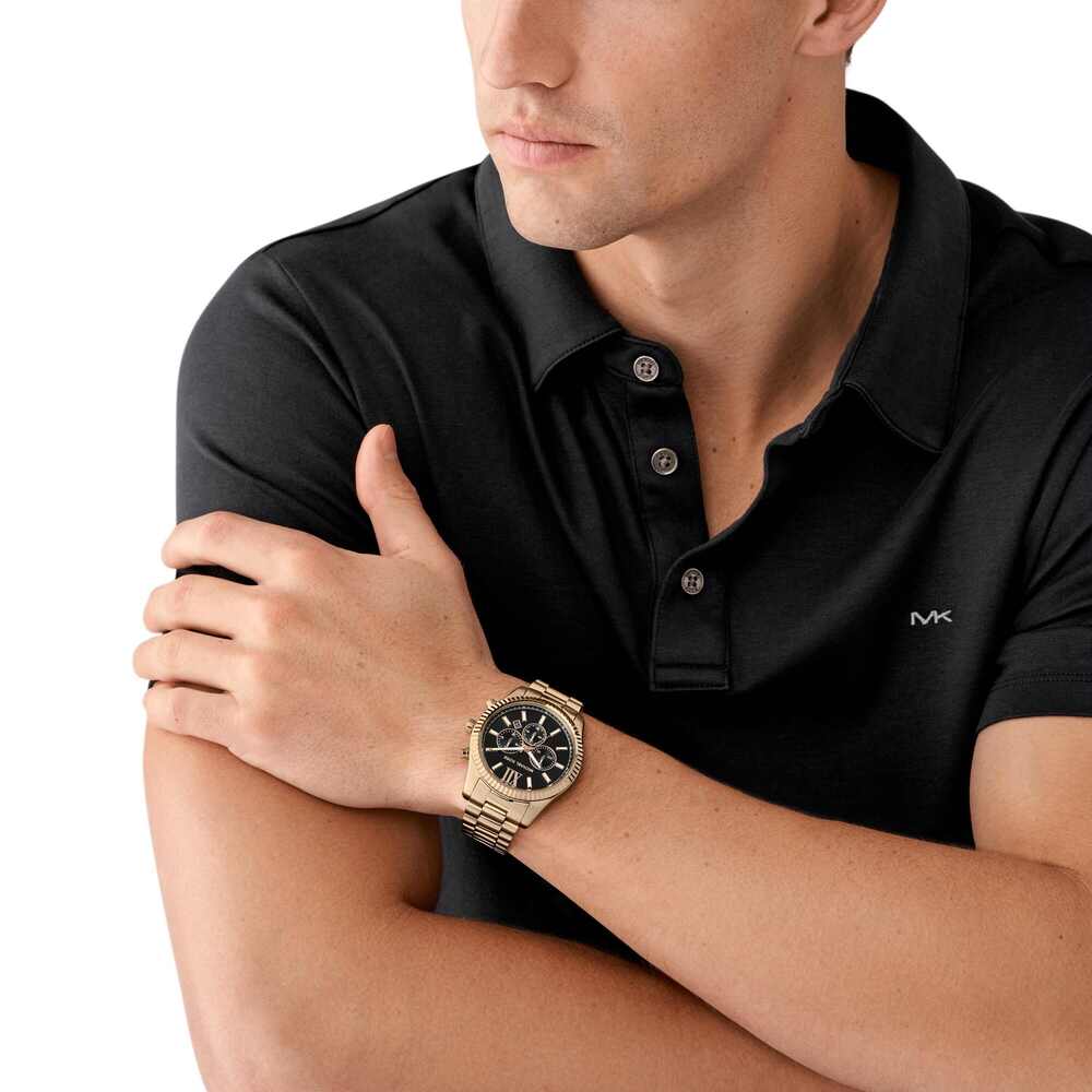 Lexington Chronograph Beige Gold-Tone Stainless Steel Watch