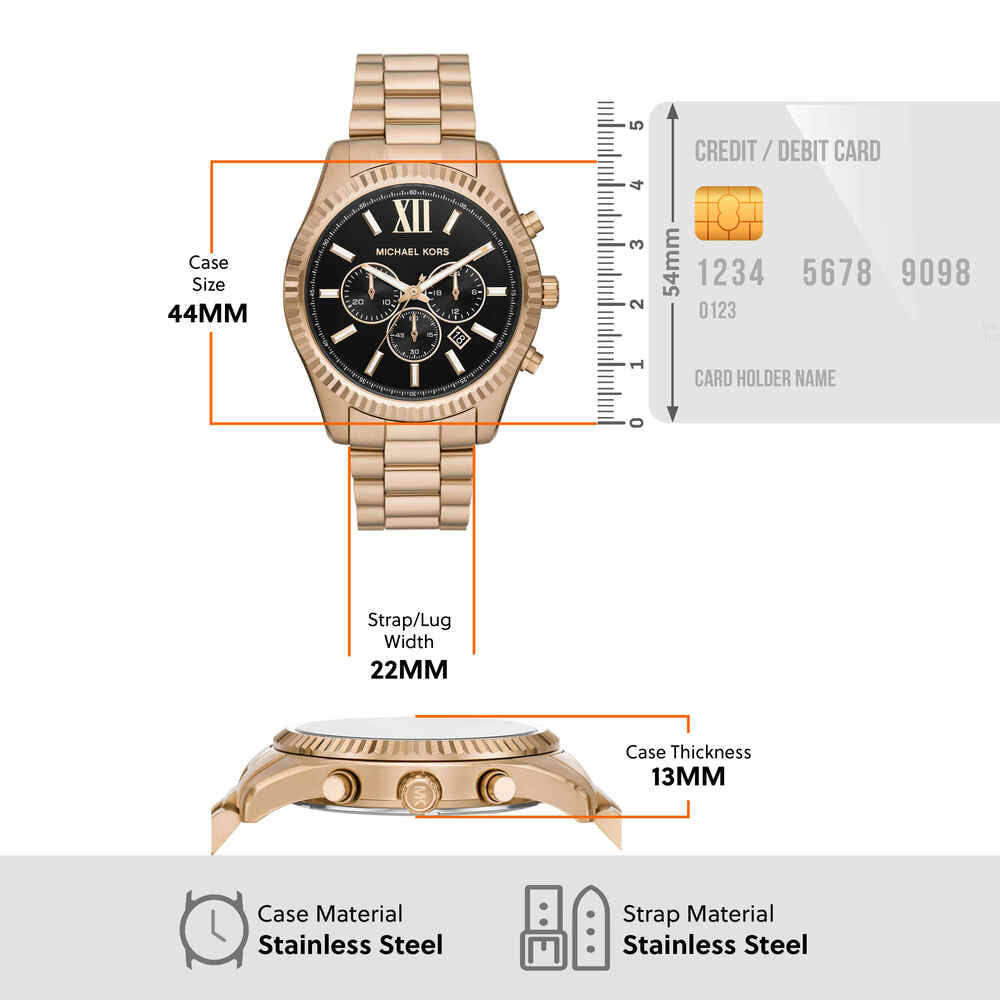 Lexington Chronograph Beige Gold-Tone Stainless Steel Watch