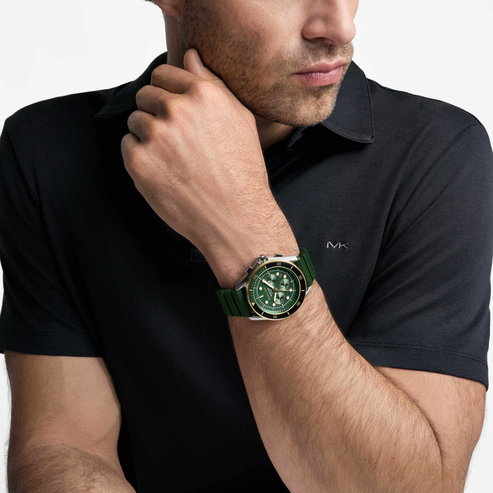 Maritime Chronograph Green Silicone Watch