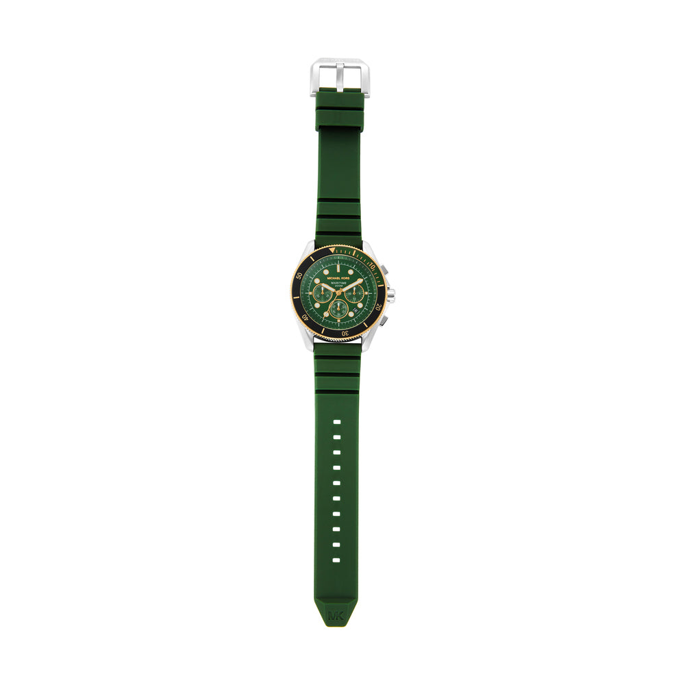 Maritime Chronograph Green Silicone Watch