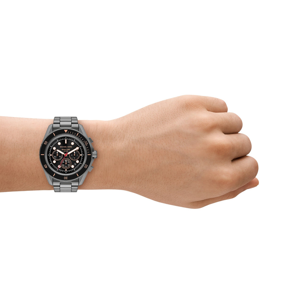 Maritime Chronograph Gunmetal Stainless Steel Watch