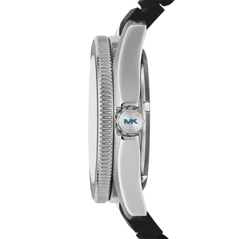 Maritime Three-Hand Date Black Silicone Watch