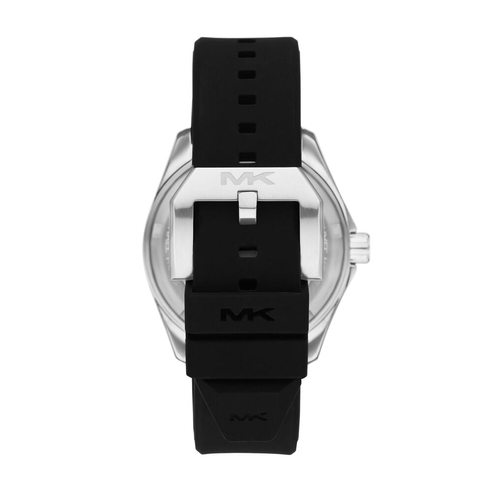 Maritime Three-Hand Date Black Silicone Watch