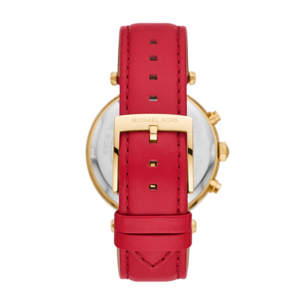 Parker Qixi Pavé Gold-Tone and Leather Watch