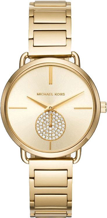 Portia Gold-Tone Two-Hand Sub-Eye Watch